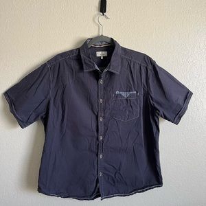 Short sleeve button down by burnside. Blue boys size XL